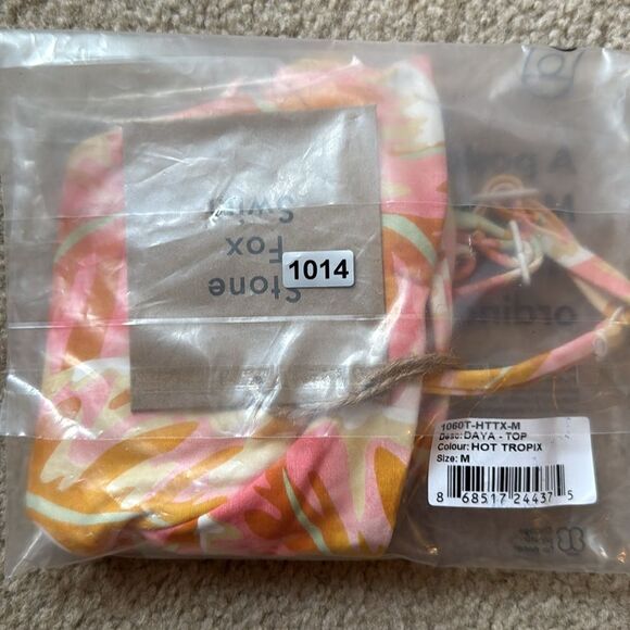 STONE FOX SWIM Daya Bikini Top - Hot Tropix Print M - Picture 5 of 5